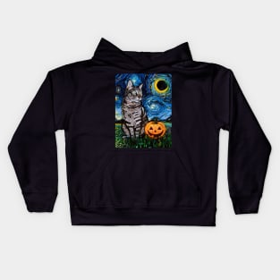 Tabby Halloween Cats Kids Hoodie